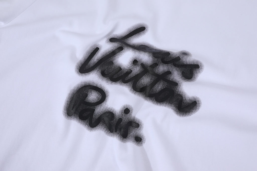 Louis Vuitton 25SS Neon Logo Crew Neck Short-Sleeve T-Shirt