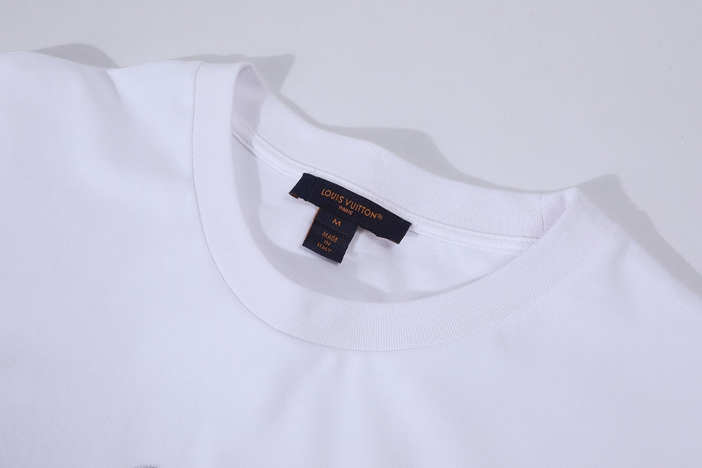 Louis Vuitton 25SS Neon Logo Crew Neck Short-Sleeve T-Shirt