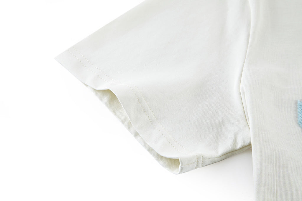 Louis Vuitton 5D Embroidered Short-Sleeve T-Shirt (Front and Back)