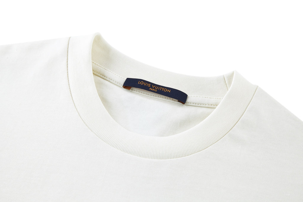 Louis Vuitton 5D Embroidered Short-Sleeve T-Shirt (Front and Back)