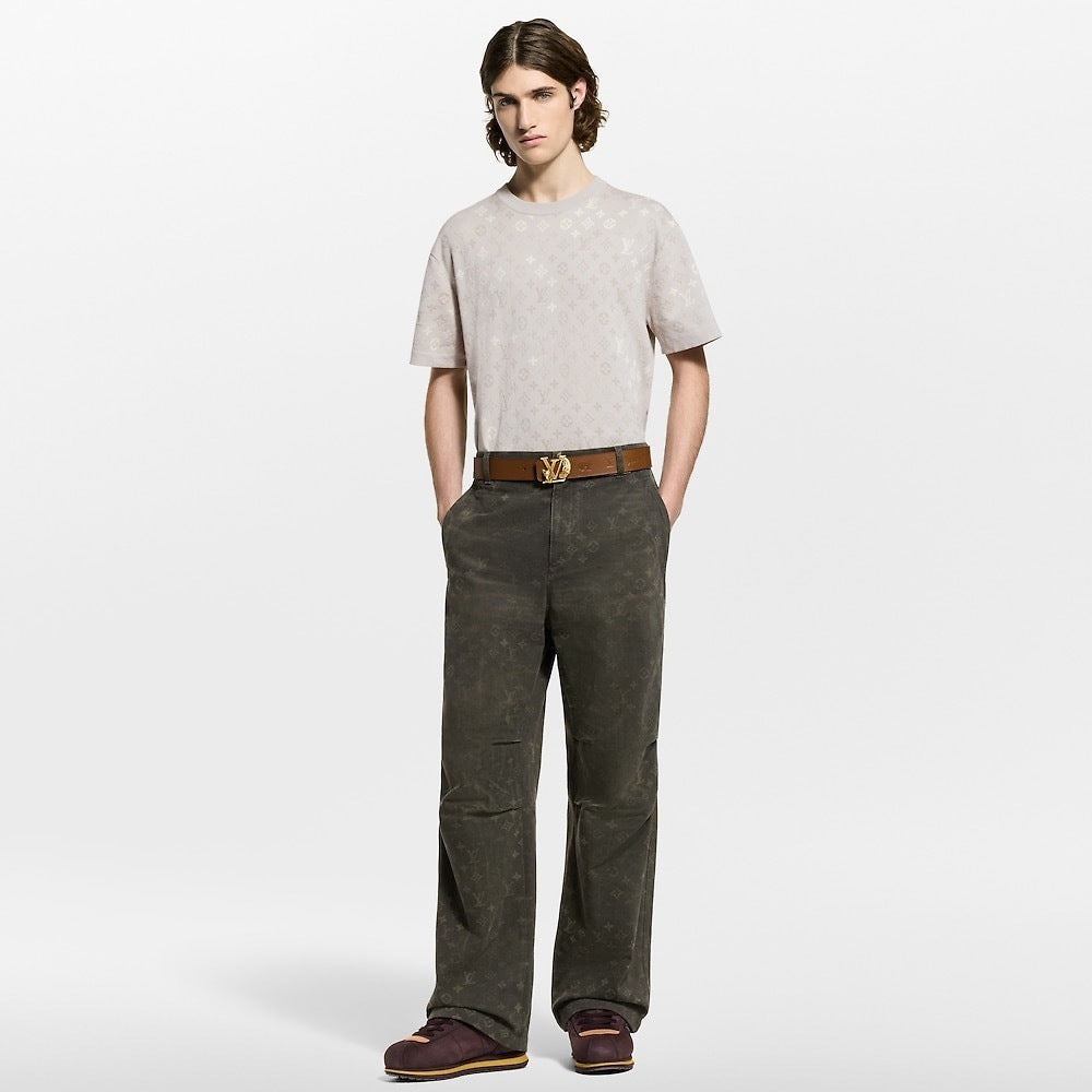 Louis Vuitton Monogram Surplus Jacquard Short-Sleeve Crew Neck Shirt