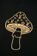 Louis Vuitton Mushroom Jacquard Logo Knit Short-Sleeve T-Shirt