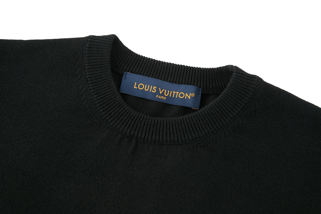 Louis Vuitton Mushroom Jacquard Logo Knit Short-Sleeve T-Shirt