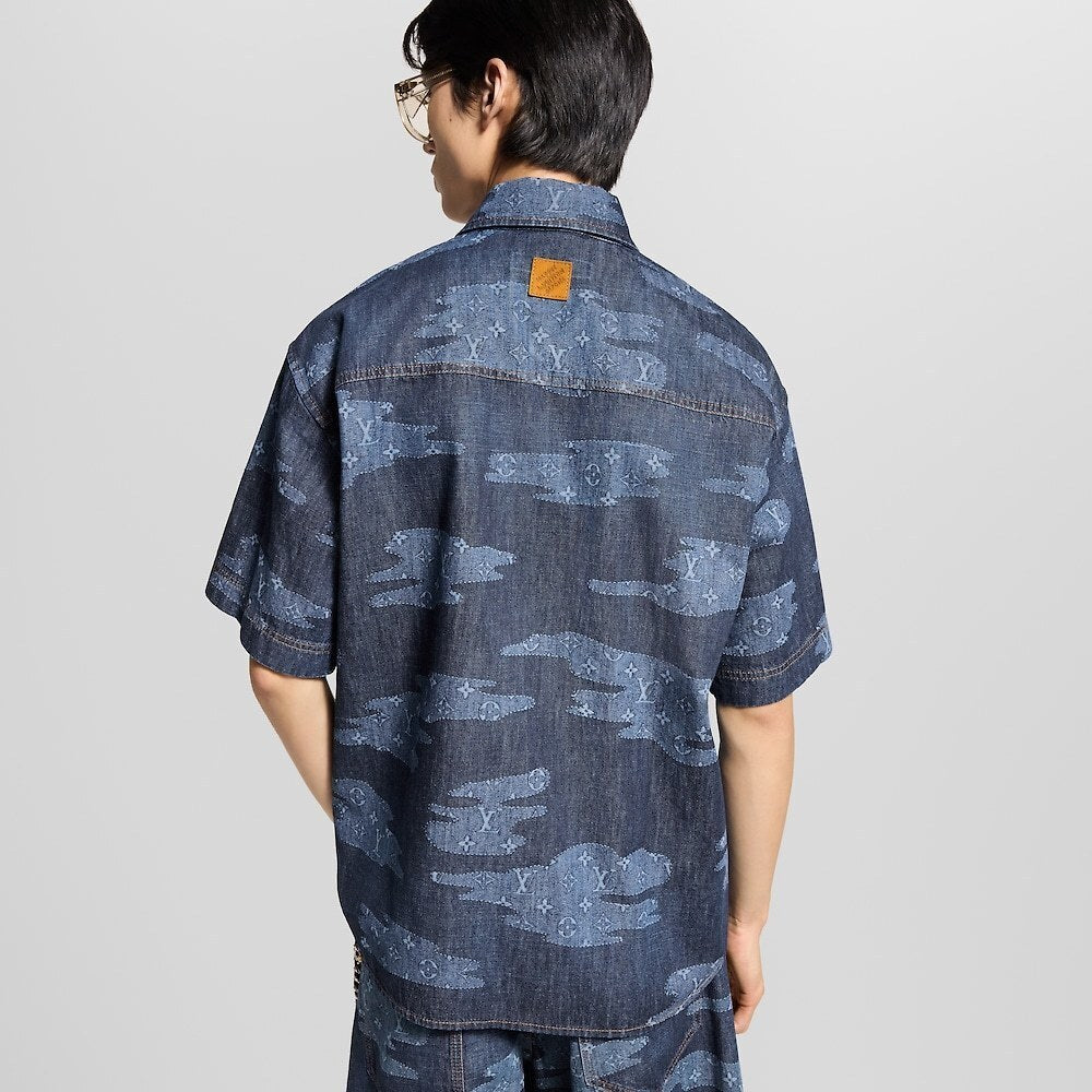 Louis Vuitton Short-Sleeve Chambray Shirt