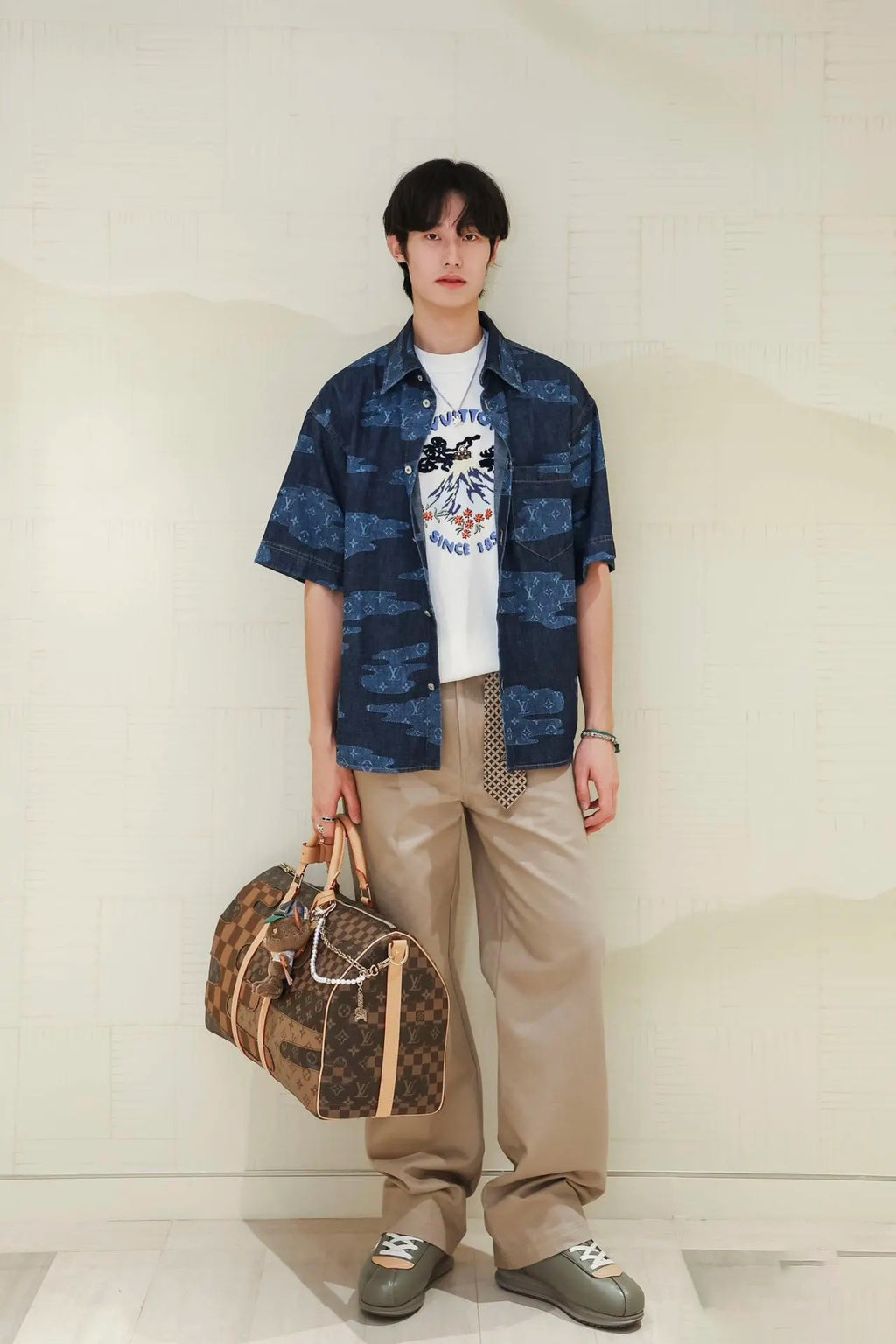 Louis Vuitton Short-Sleeve Chambray Shirt