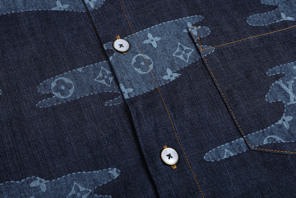 Louis Vuitton Short-Sleeve Chambray Shirt