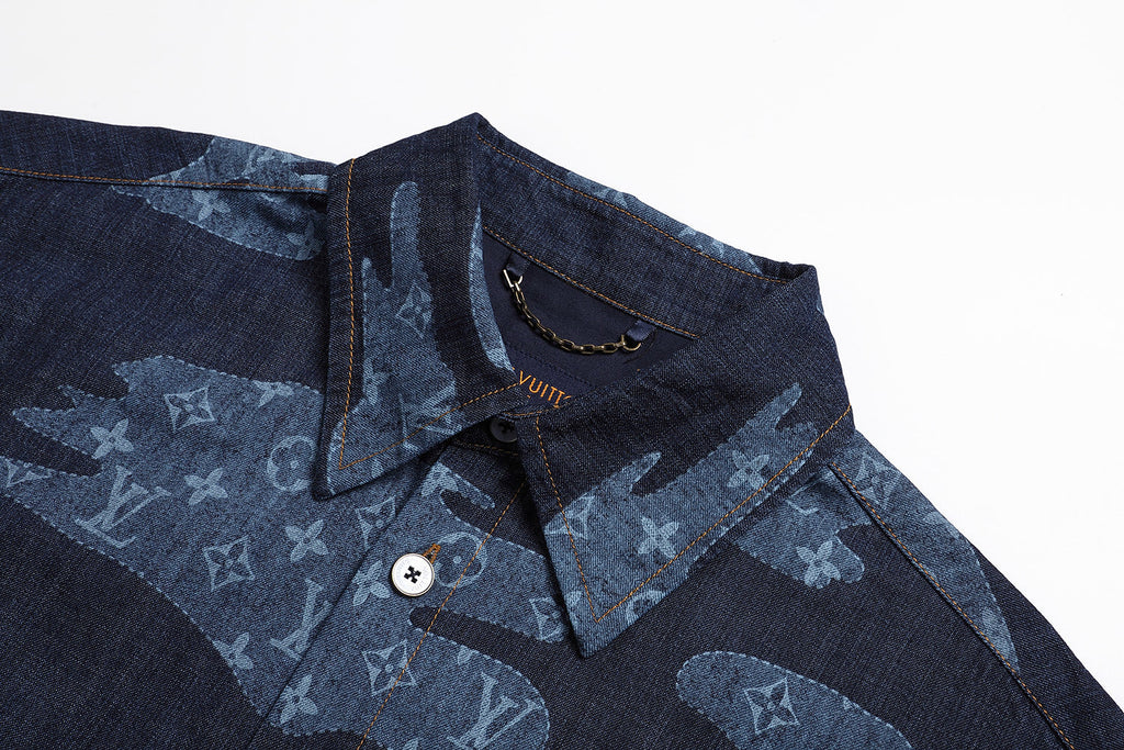 Louis Vuitton Short-Sleeve Chambray Shirt
