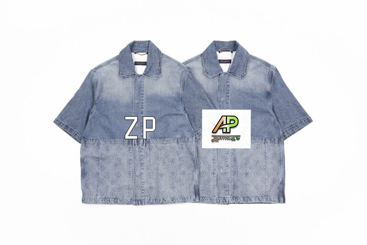 Louis Vuitton Monogram Embossed Workwear Denim Piece