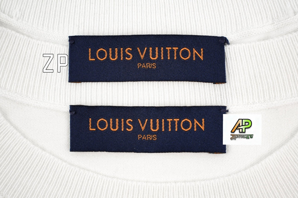 Louis Vuitton Nautical Jacquard Anchor Chain Short-Sleeve Knit Top