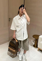 Louis Vuitton Pharrell Williams x Nigo Embroidered Short-Sleeve Shirt