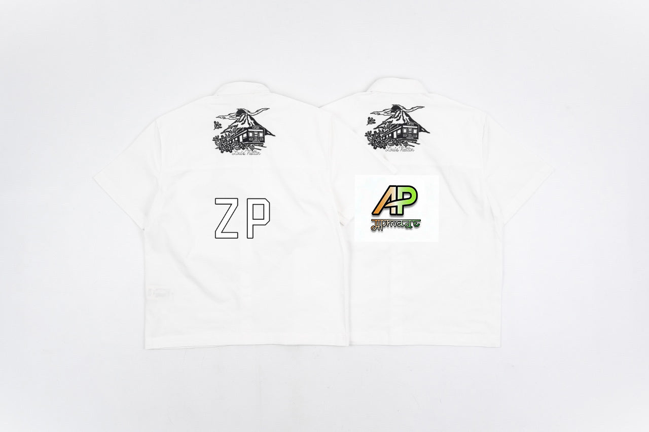Louis Vuitton Pharrell Williams x Nigo Embroidered Short-Sleeve Shirt