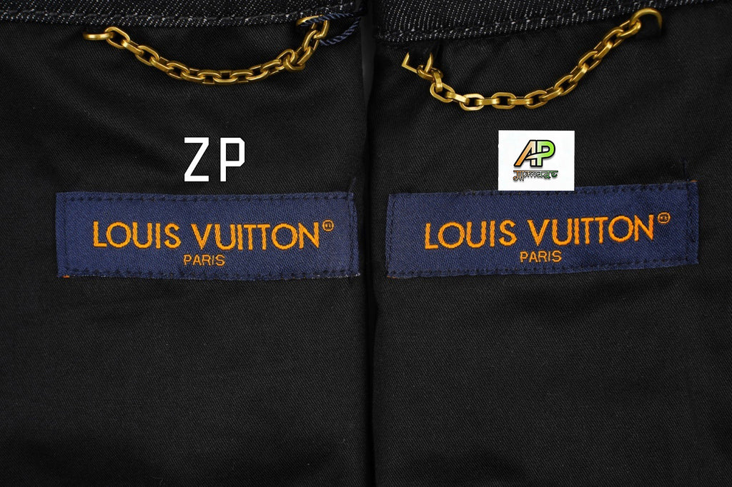 Louis Vuitton Raffia Embroidered Denim Short-Sleeve Shirt
