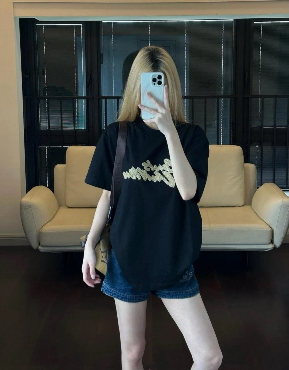 Louis Vuitton SS25 Raffia Rope Embroidered Crew Neck T-Shirt
