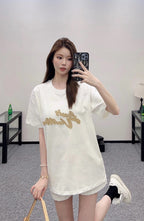 Louis Vuitton SS25 Raffia Rope Embroidered Crew Neck T-Shirt