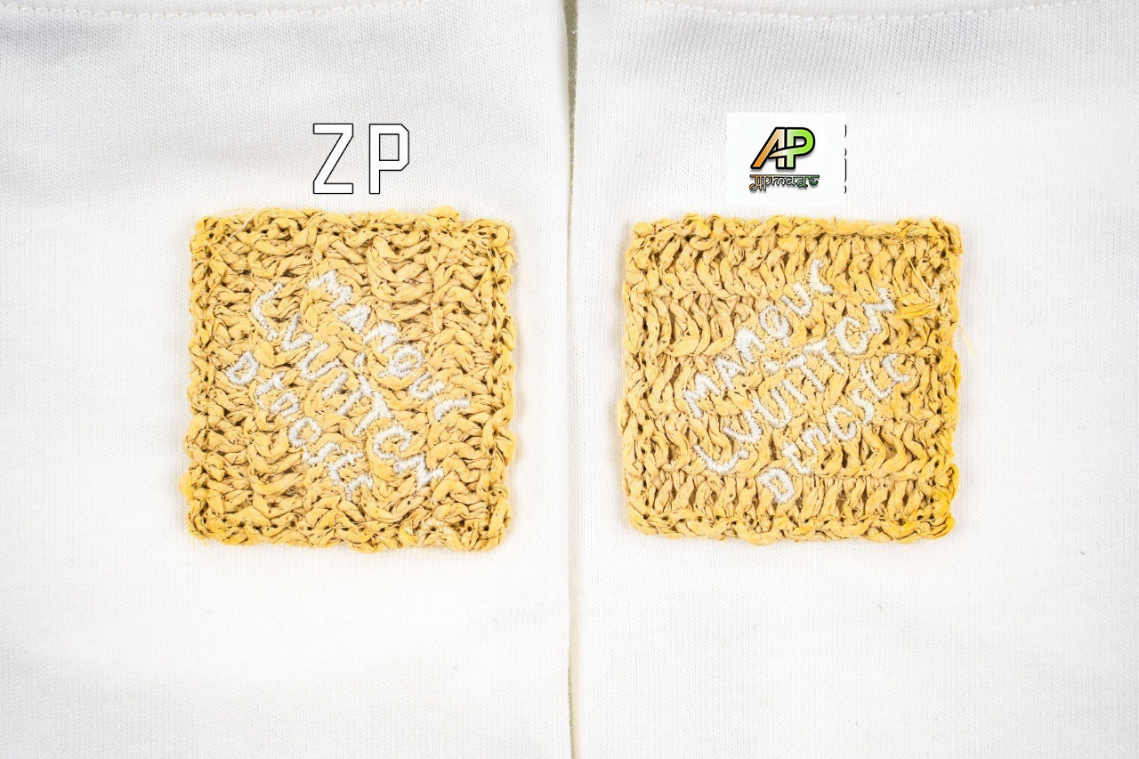 Louis Vuitton SS25 Raffia Rope Embroidered Crew Neck T-Shirt
