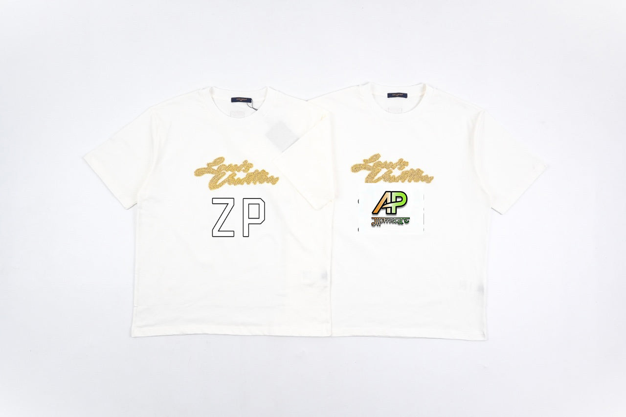 Louis Vuitton SS25 Raffia Rope Embroidered Crew Neck T-Shirt