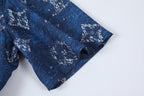 Louis Vuitton Printed High-Density Cotton Short-Sleeve Shirt