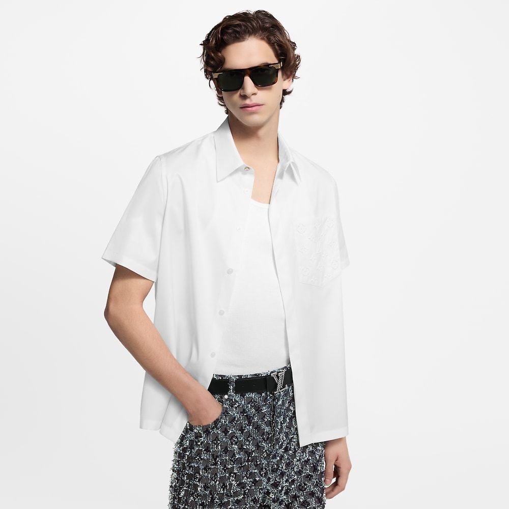 Louis Vuitton Monogram Pocket Embossed Short-Sleeve Shirt