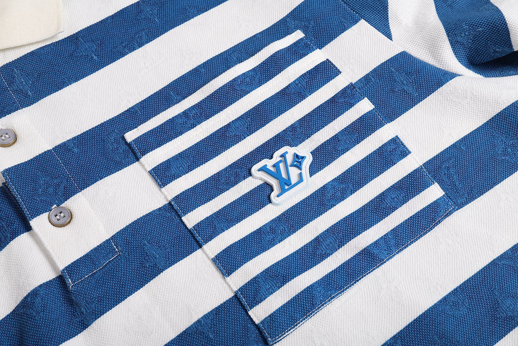Louis Vuitton 25SS Striped Jacquard Polo Shirt