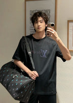 Louis Vuitton Gradient Thick-Print Cotton Crew Neck T-Shirt