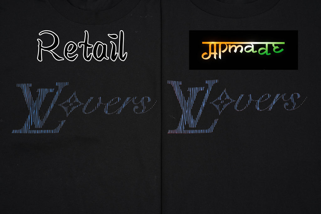 Louis Vuitton Gradient Thick-Print Cotton Crew Neck T-Shirt