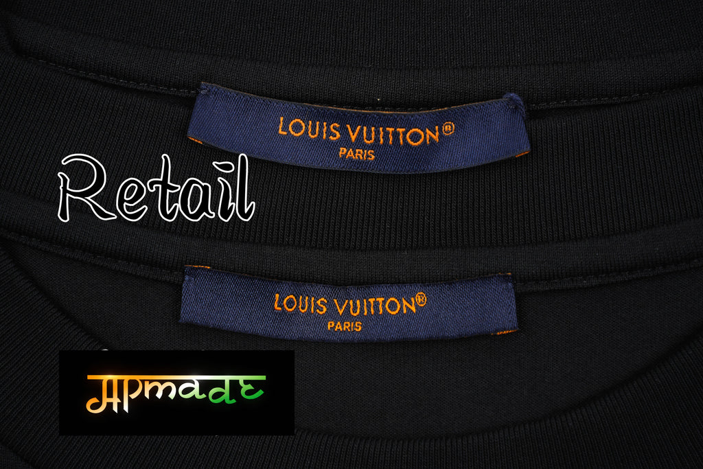 Louis Vuitton Gradient Thick-Print Cotton Crew Neck T-Shirt
