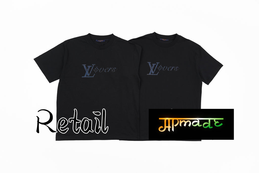 Louis Vuitton Gradient Thick-Print Cotton Crew Neck T-Shirt