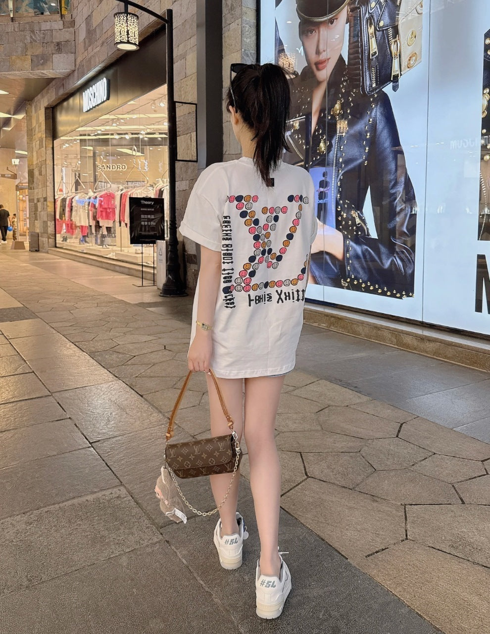 Louis Vuitton Smiley Graphic Crew Neck Short-Sleeve T-Shirt