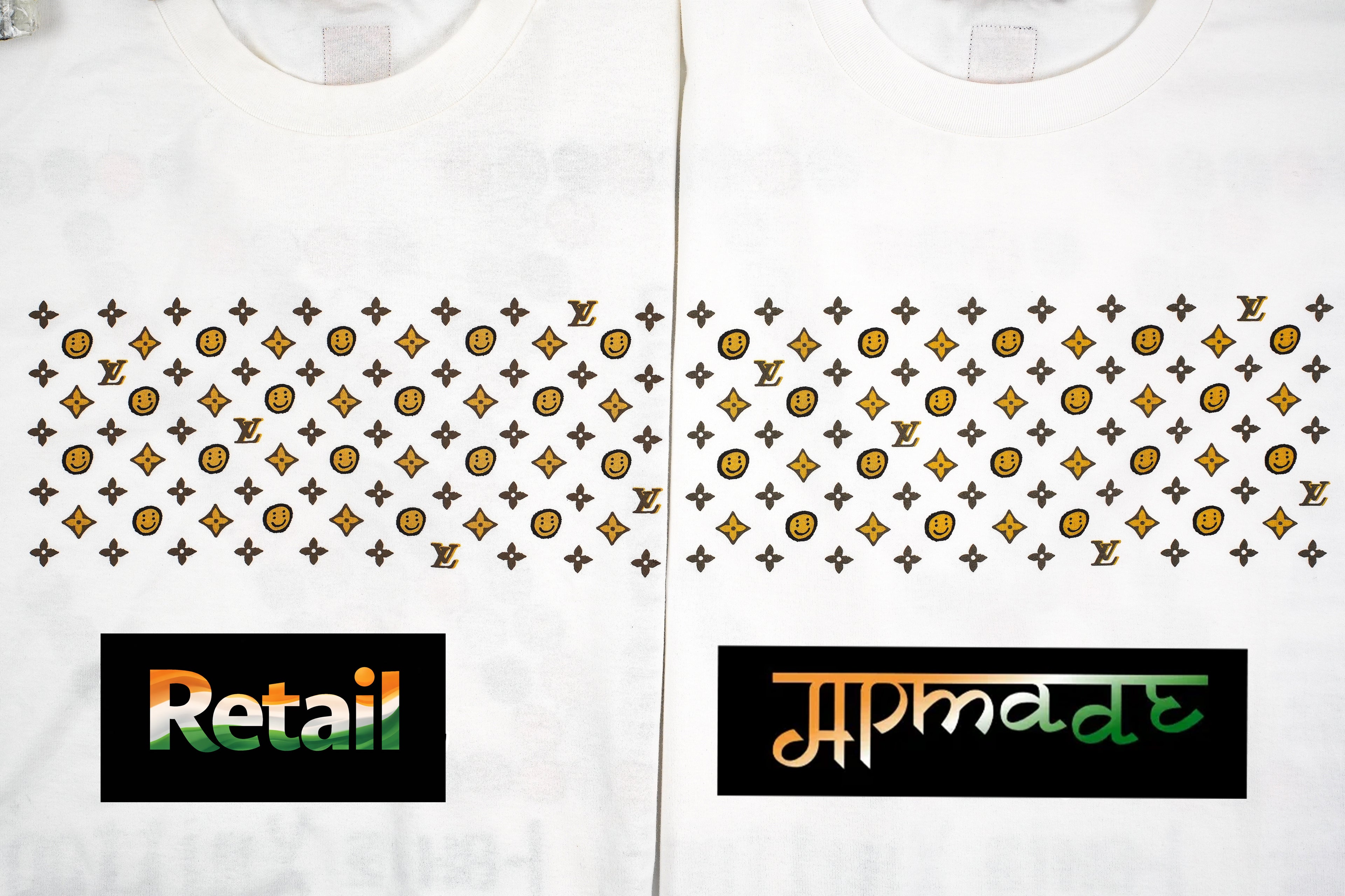 Louis Vuitton Smiley Graphic Crew Neck Short-Sleeve T-Shirt