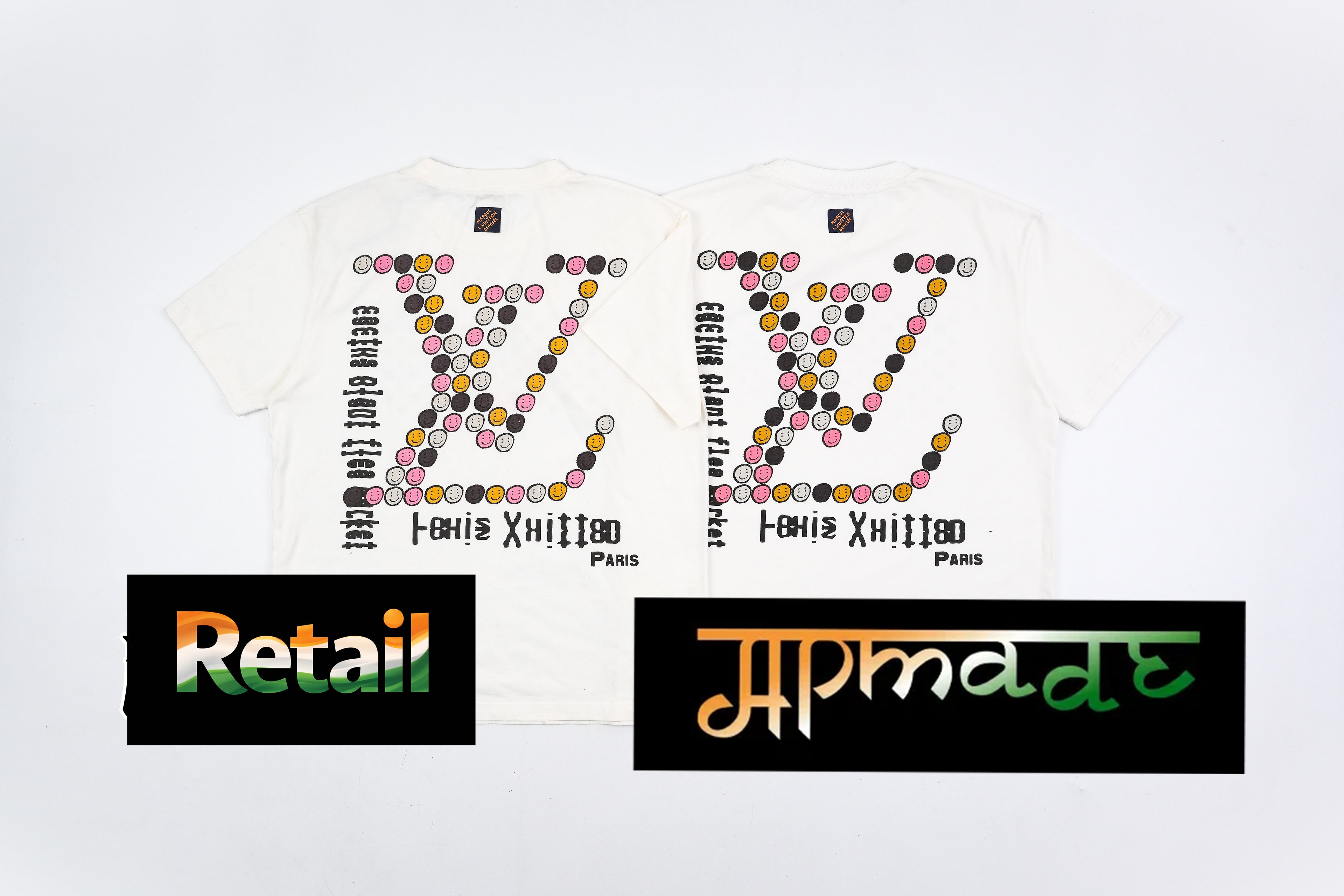 Louis Vuitton Smiley Graphic Crew Neck Short-Sleeve T-Shirt