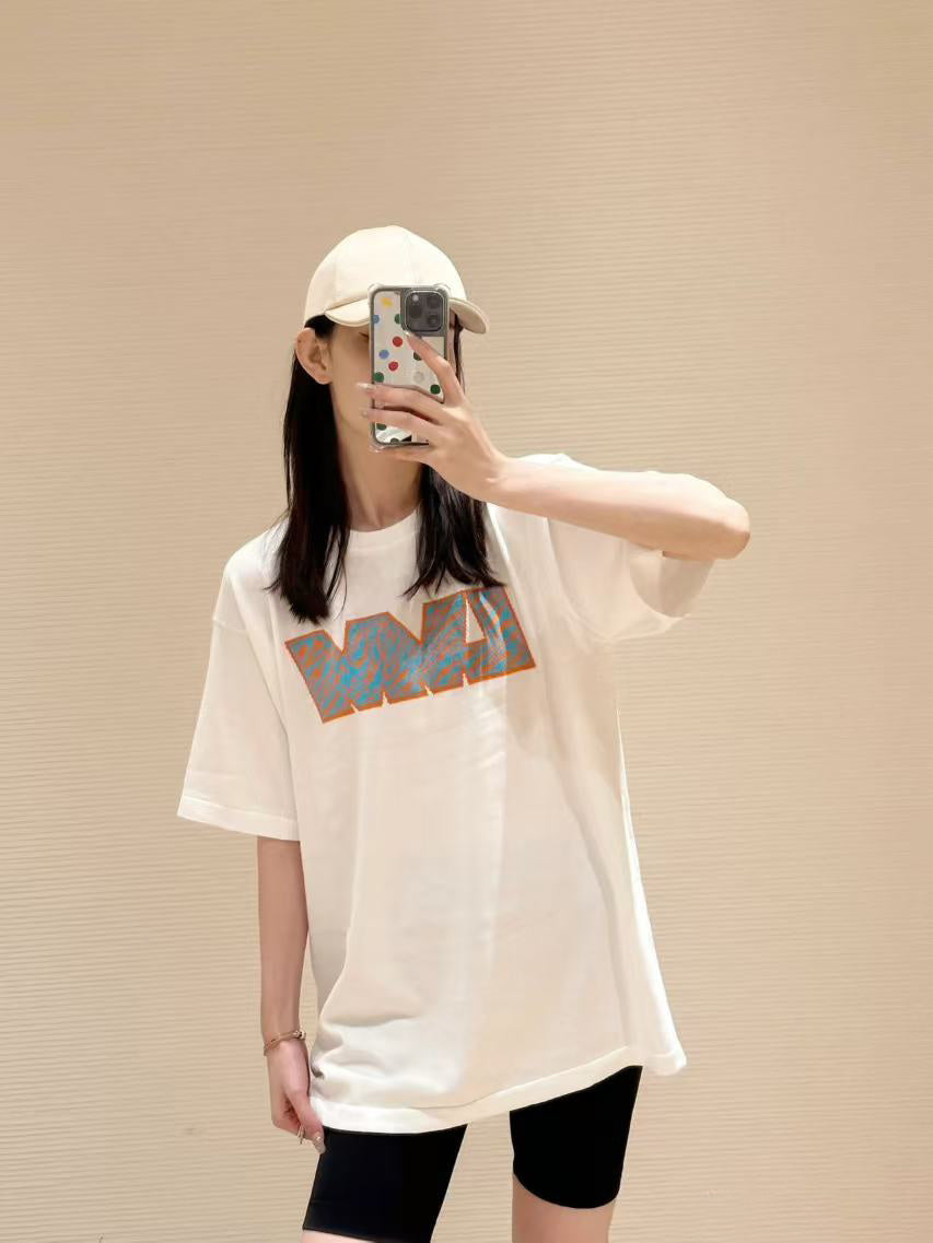 Louis Vuitton Intarsia Letter Crew Neck Short-Sleeve T-Shirt