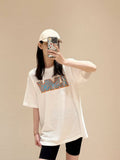 Louis Vuitton Intarsia Letter Crew Neck Short-Sleeve T-Shirt