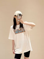 Louis Vuitton Intarsia Letter Crew Neck Short-Sleeve T-Shirt
