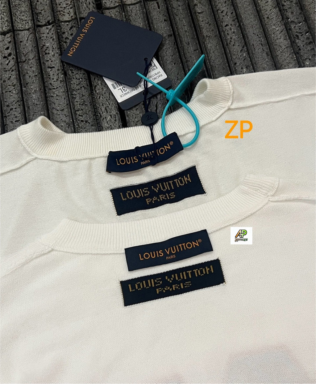 Louis Vuitton Intarsia Letter Crew Neck Short-Sleeve T-Shirt