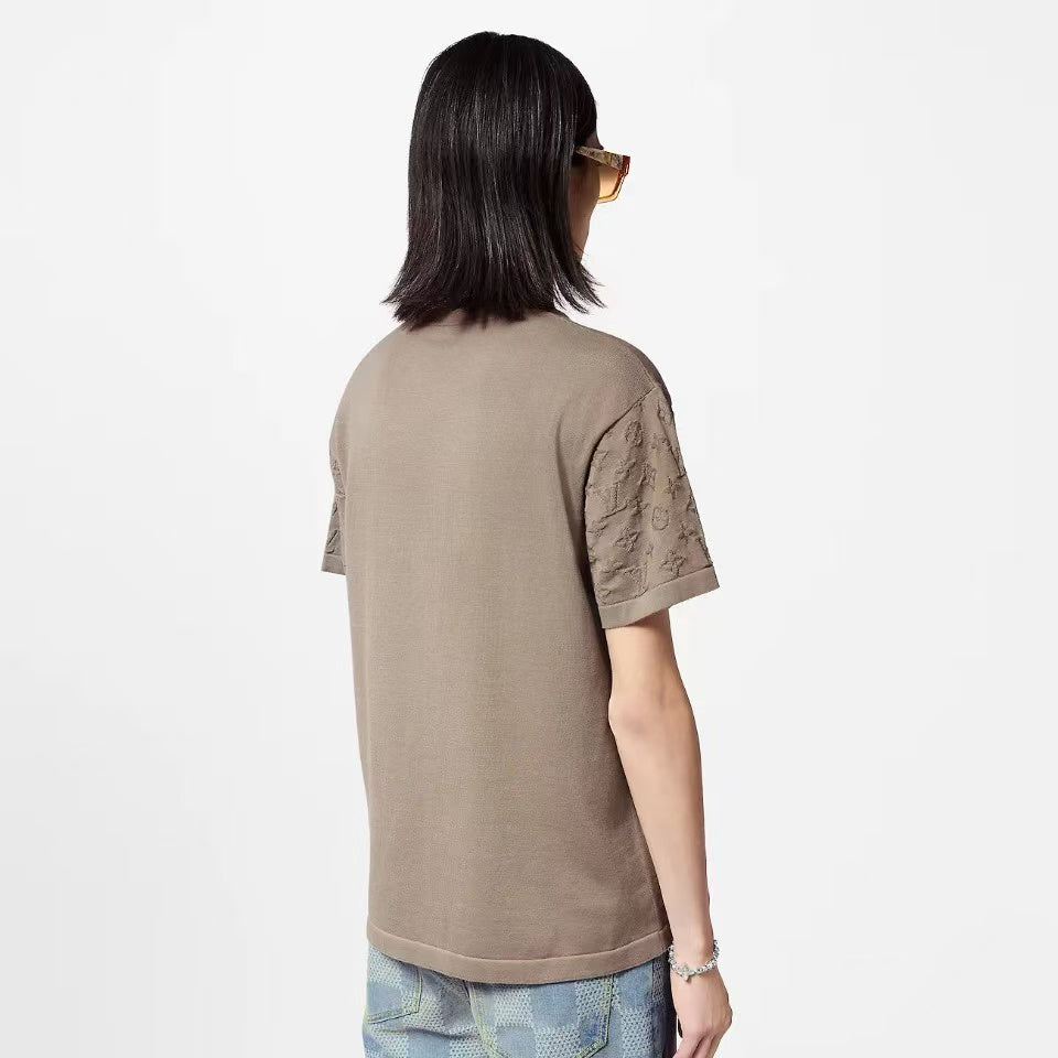 Louis Vuitton Wool Jacquard Short-Sleeve Knit Top