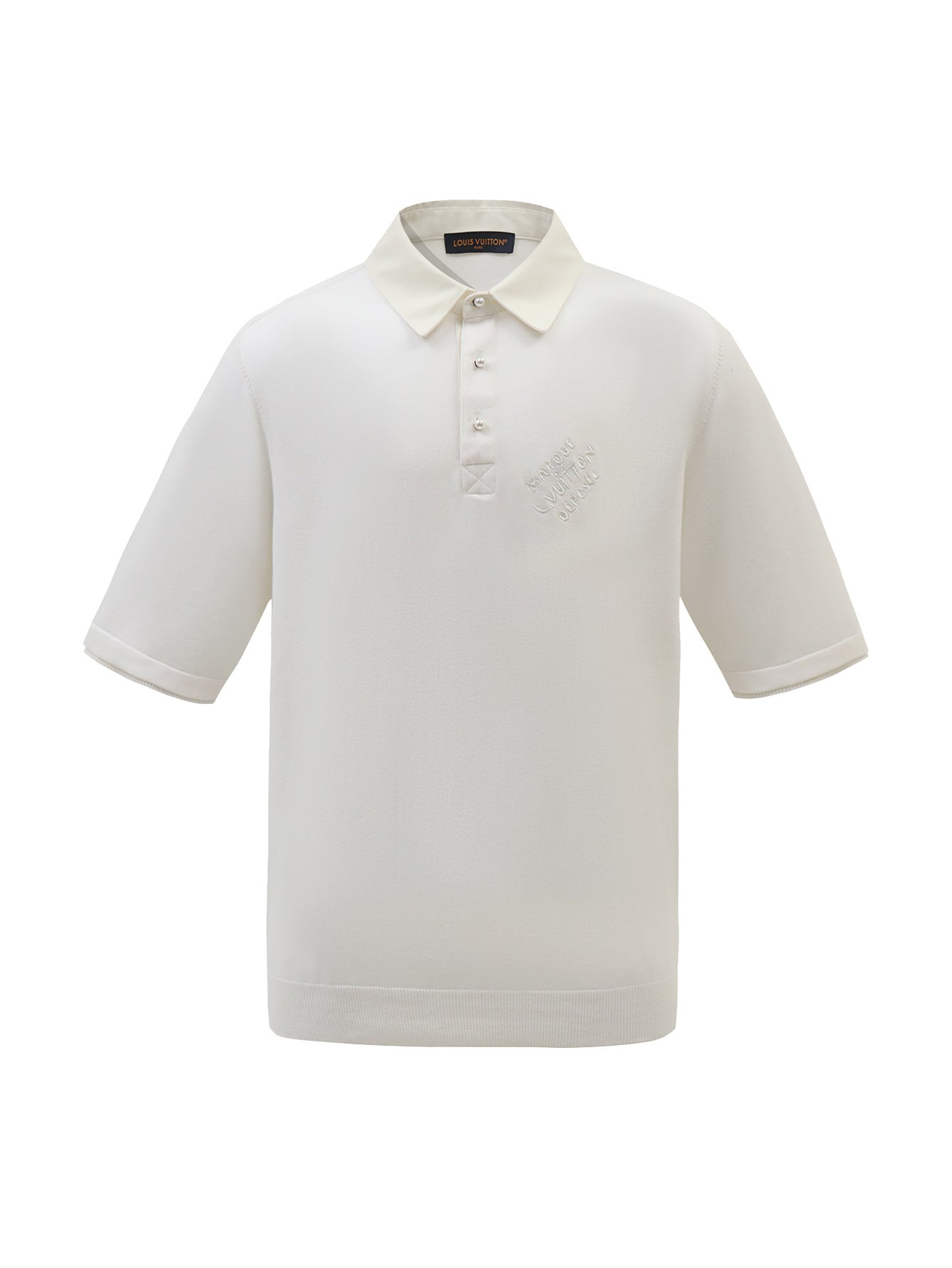Louis Vuitton Button Pullover Short-Sleeved Polo Shirt