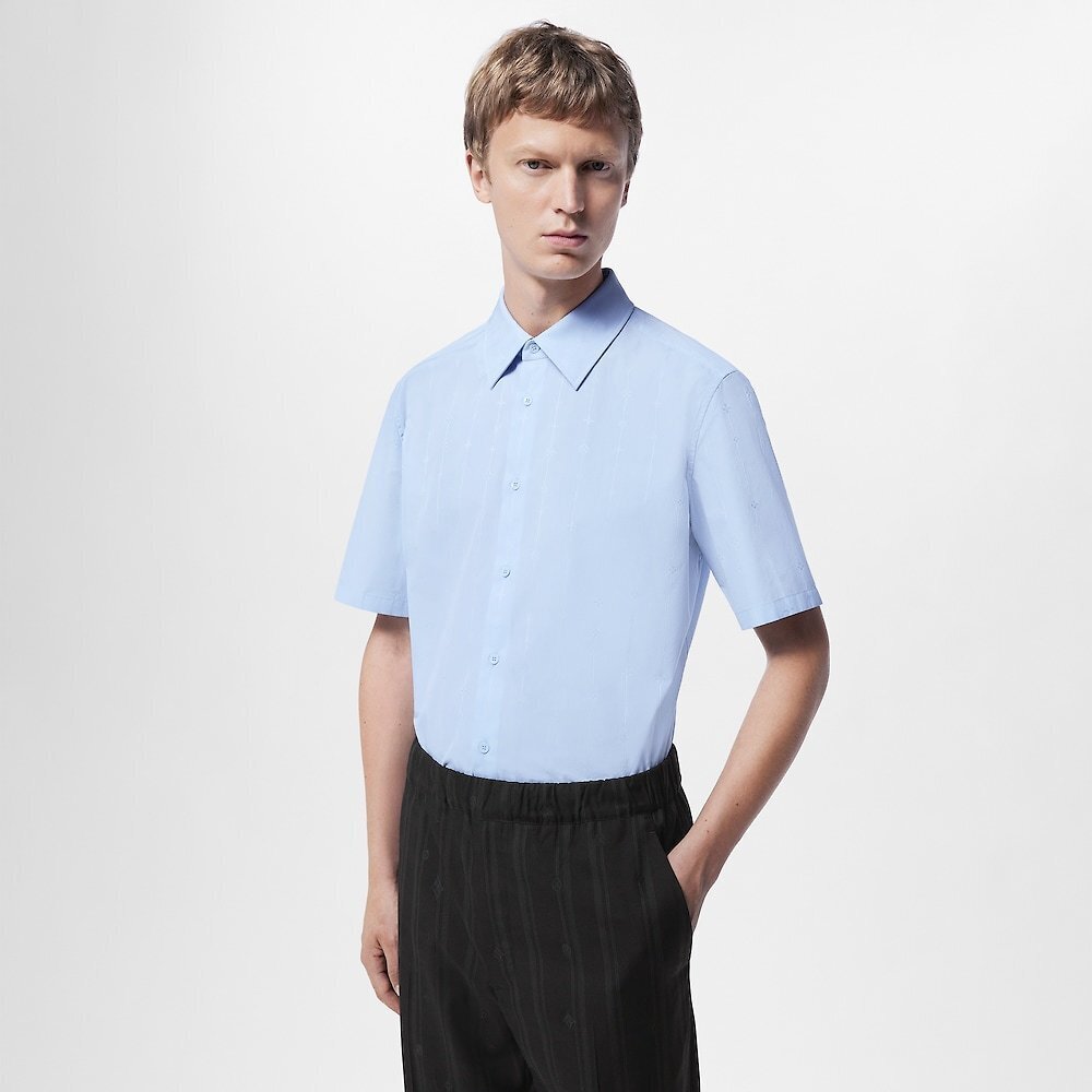 Louis Vuitton Custom-Dyed Jacquard Short-Sleeved Shirt