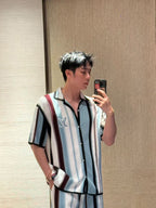 Louis Vuitton Wool Jacquard Embroidered Short-Sleeved Shirt