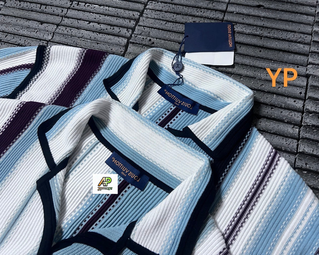 Louis Vuitton Wool Jacquard Embroidered Short-Sleeved Shirt
