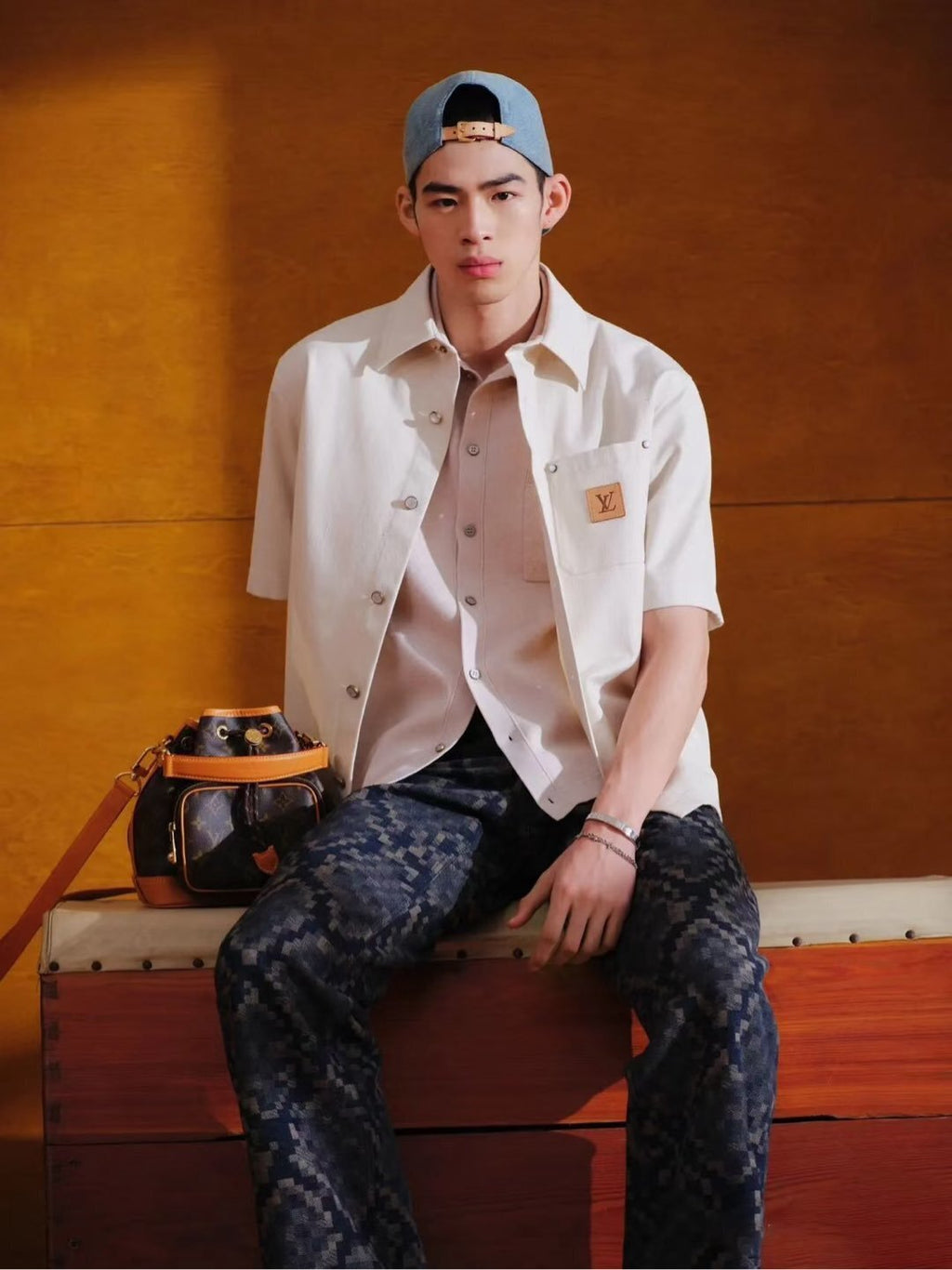 Louis Vuitton 25SS Mulberry Silk Blended Short-Sleeved Shirt