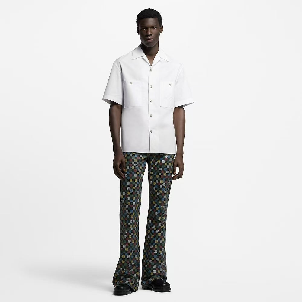 Louis Vuitton 25SS Single-Breasted Embossed Short-Sleeved Shirt