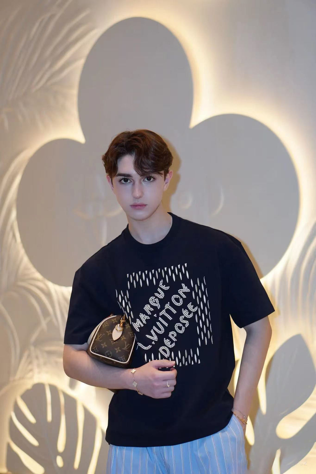 Louis Vuitton 25SS Embroidered Cotton T-Shirt