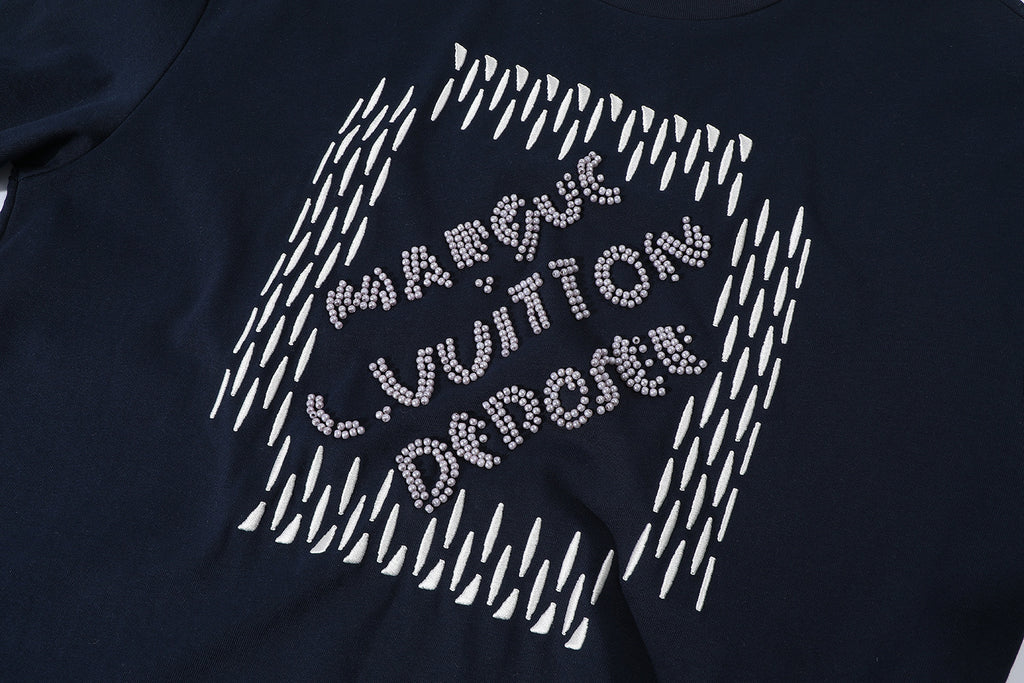 Louis Vuitton 25SS Embroidered Cotton T-Shirt