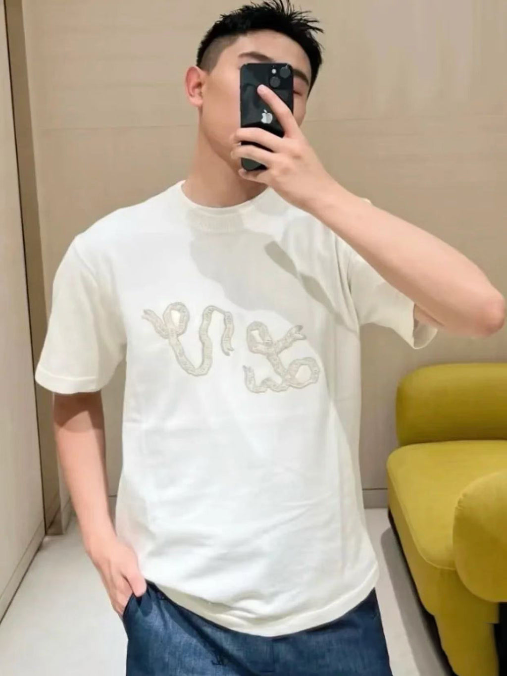 Louis Vuitton 25SS Cotton Short-Sleeved Crew Neck Shirt
