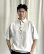 Louis Vuitton Silk-Feel Wool Blend Knit Short-Sleeve Top