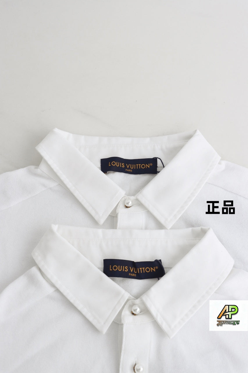 Louis Vuitton Silk-Feel Wool Blend Knit Short-Sleeve Top