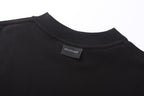 Balenciaga Crew Neck Cotton T-Shirt with Script Letter Embroidery