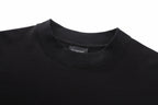 Balenciaga Crew Neck Cotton T-Shirt with Script Letter Embroidery