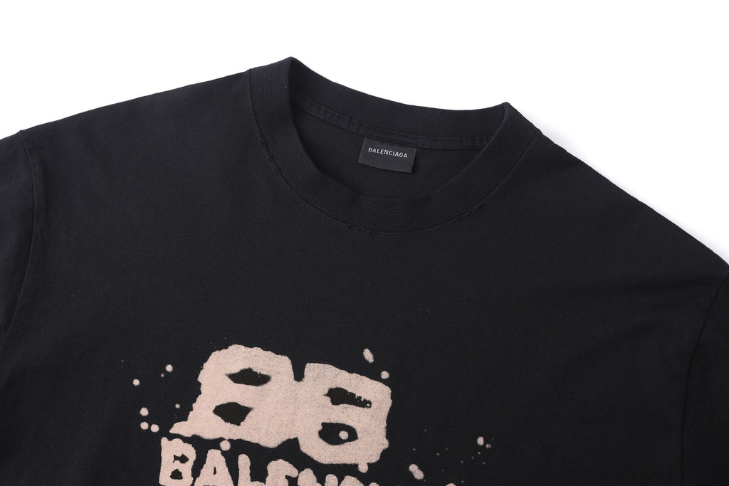 Balenciaga Classic Crew Neck Digital Print Short-Sleeve T-Shirt