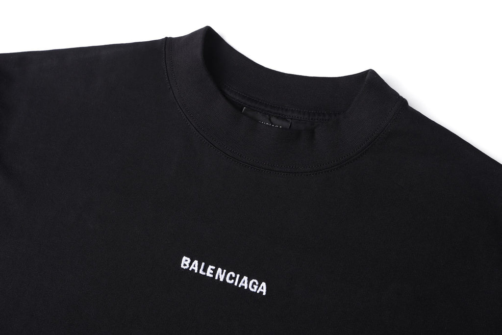 Balenciaga 26SS Embroidered Crew Neck Pullover T-Shirt